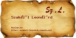 Szakál Leonárd névjegykártya